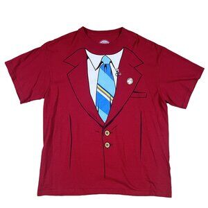 Anchorman Ron Burgundy Suit T-Shirt Size XL